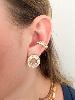 boucle solo strass blanc doré