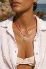 Collier Nami bleu gris doré de Shlomit
