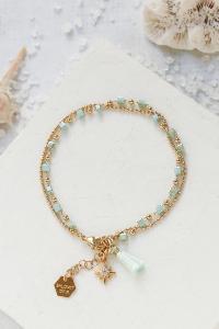 bracelet Mythos vert doré de Shlomit Ofir