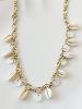 collier coquillage blanc doré