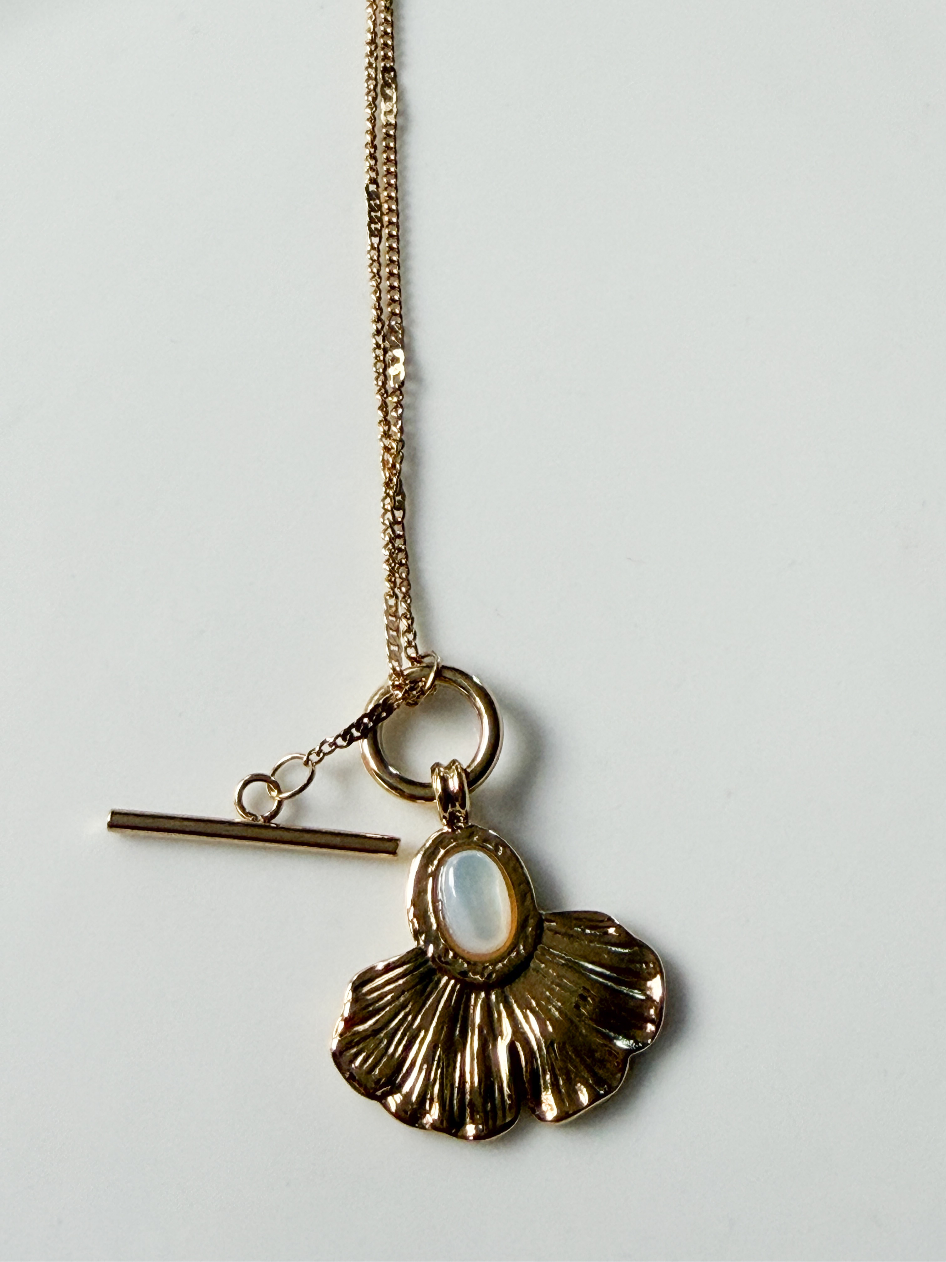 Collier fin Camille blanc doré 