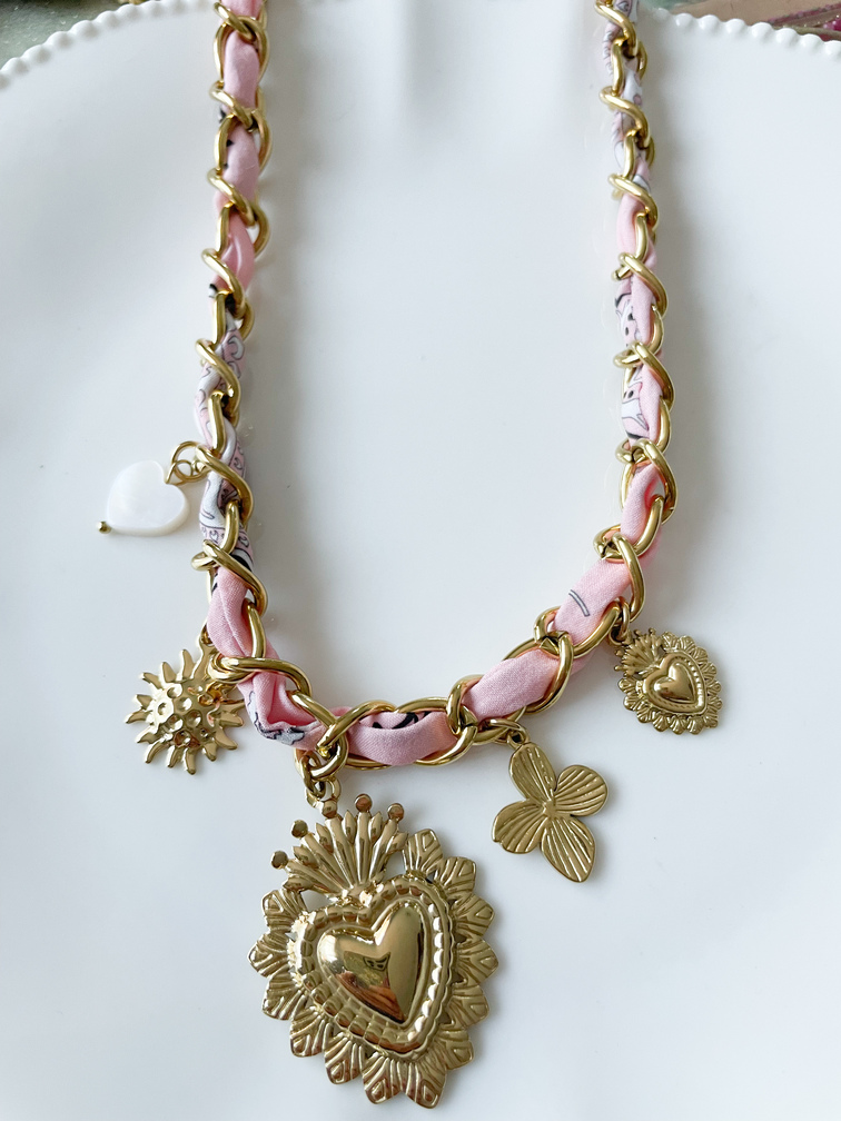 collier Viviane rose doré