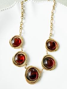 Collier Lou marron doré