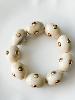 Bracelet Olivia beige doré