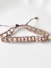 Bracelet pierres Tania mauve doré