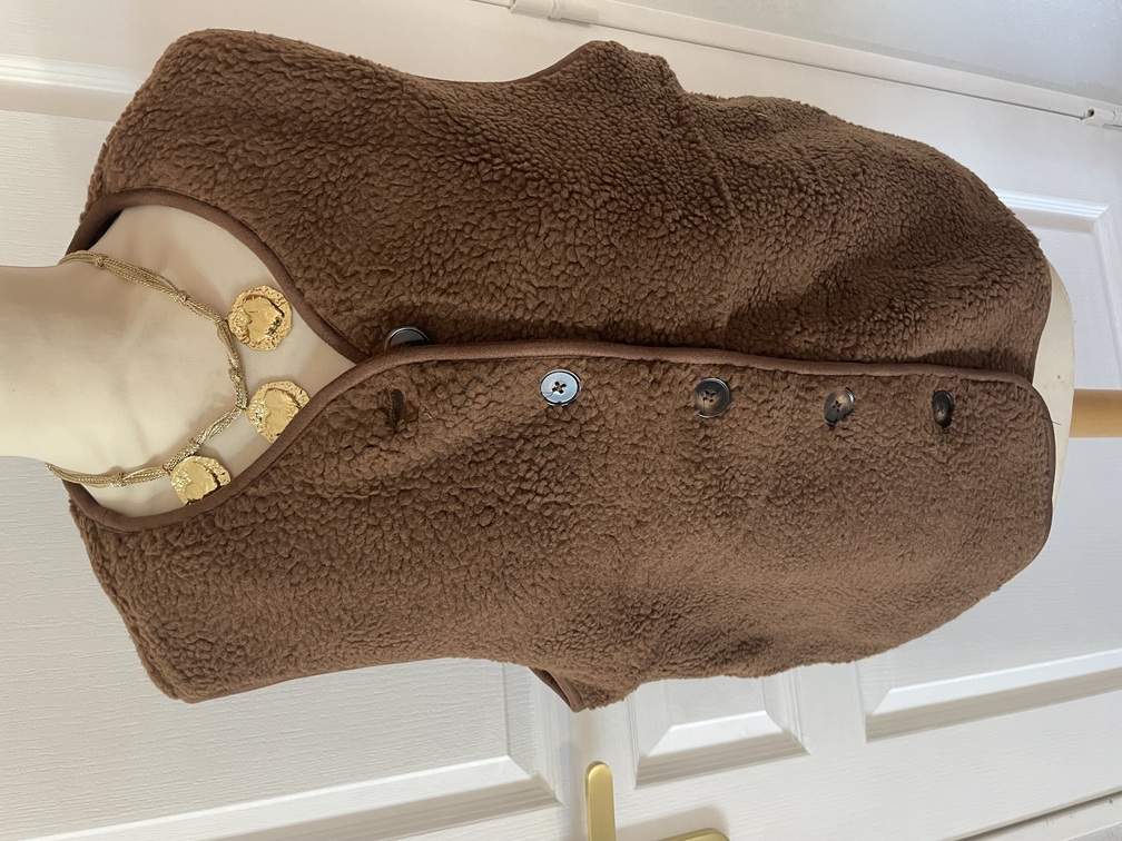 gilet sans manche moumoute marron S 36/38