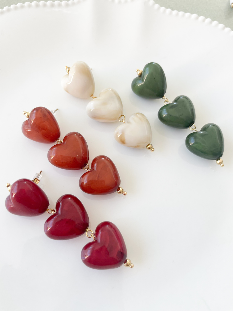Boucles Billie bordeaux doré
