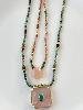 Collier pierres Sol rose doré 