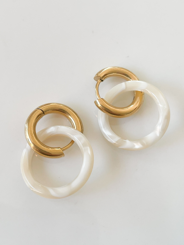 boucles Betty crème doré