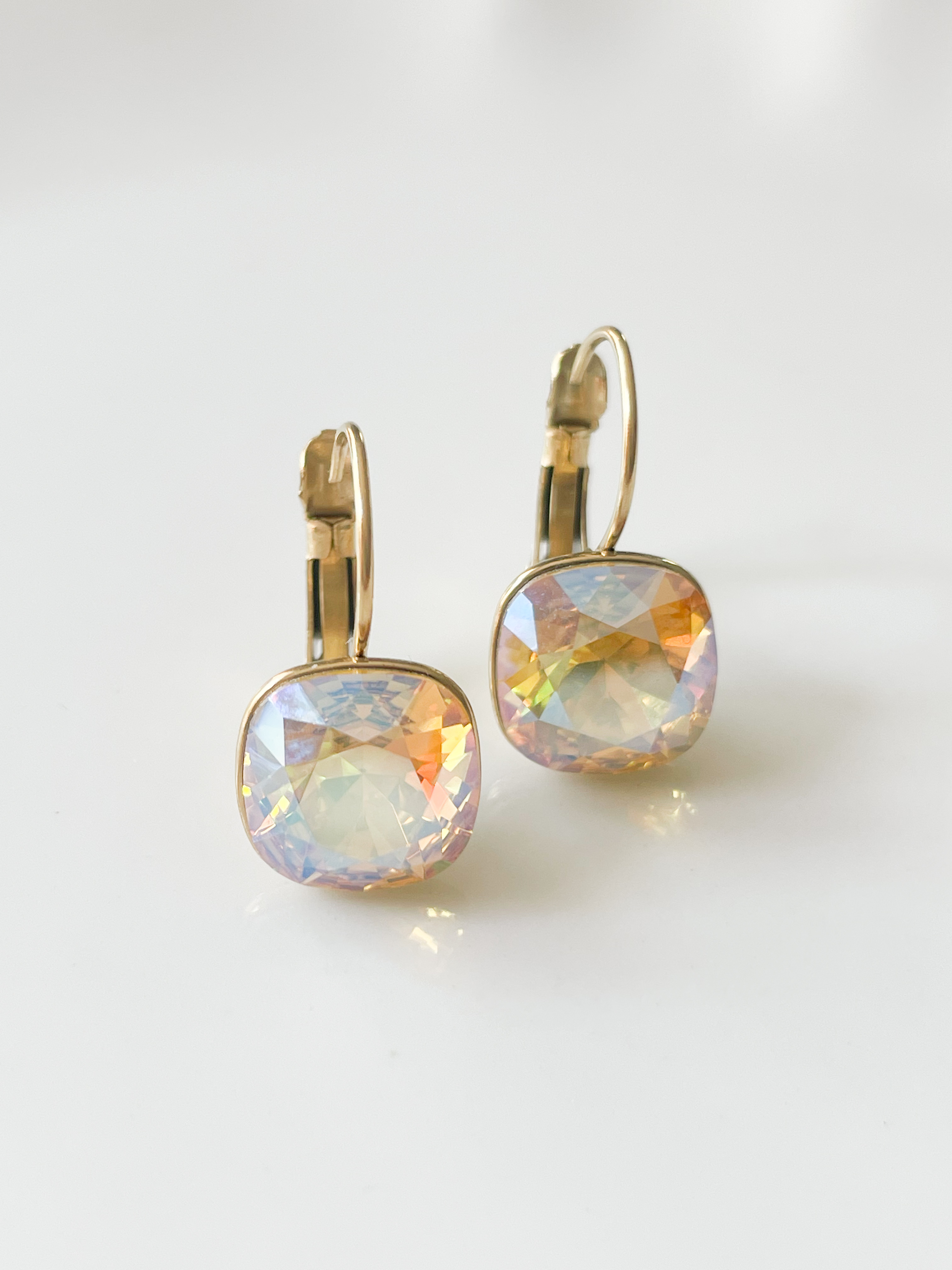 Boucles cristal BB ocre doré