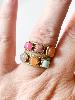 Bague pierres Jane rose doré