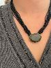 Collier Agathe noir doré