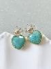 boucles Lina turquoise doré