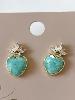 boucles Lina turquoise doré