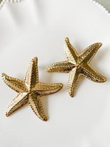 boucles étoile de mer grand doré