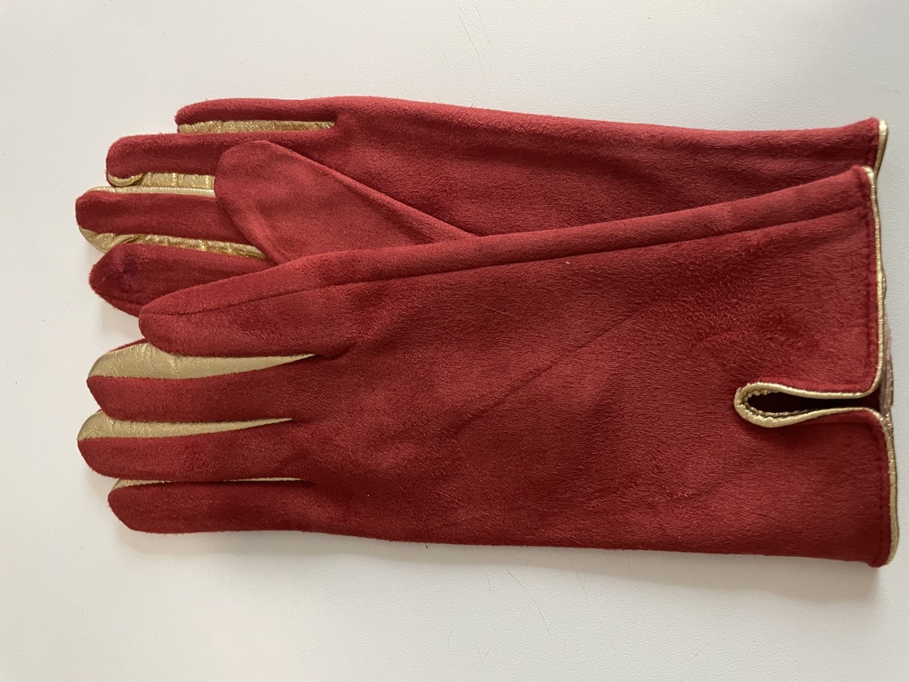 gants tactiles brique doré