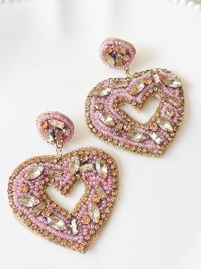 Boucles coeur rose de Mandalita