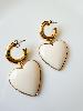 Boucles Abby beige doré