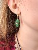 Boucles pierres Naya vert doré