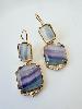 Boucles pierres Jacky violet doré