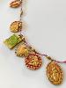 collier médaille madone rose doré