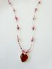 Collier pierre Love rose doré