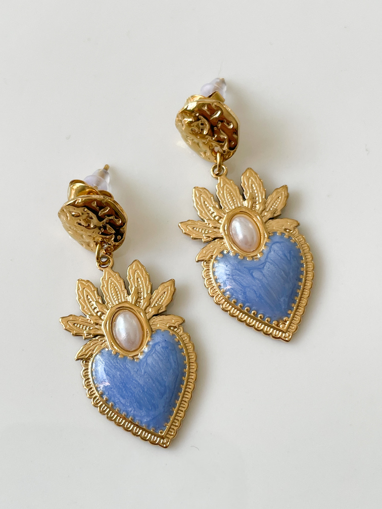 Boucles ex voto bleu doré du Live