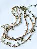 Collier sautoir pierres cognac doré