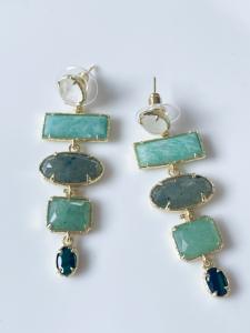 Boucles Jaipur small bleu doré