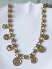 Collier médailles doré