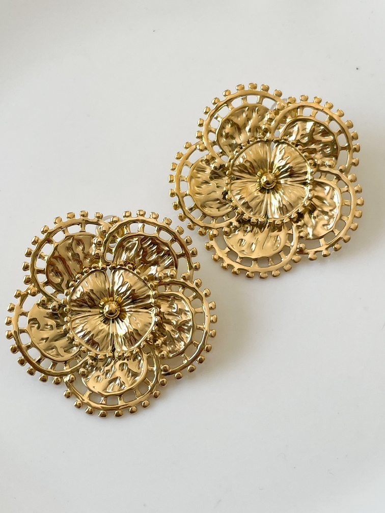 boucles fleur cricri doré