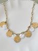 Collier pampilles nacrées doré  
