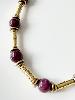 Collier Iris violet doré