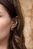 boucles Lotus puce blanc doré de Shlomit Ofir