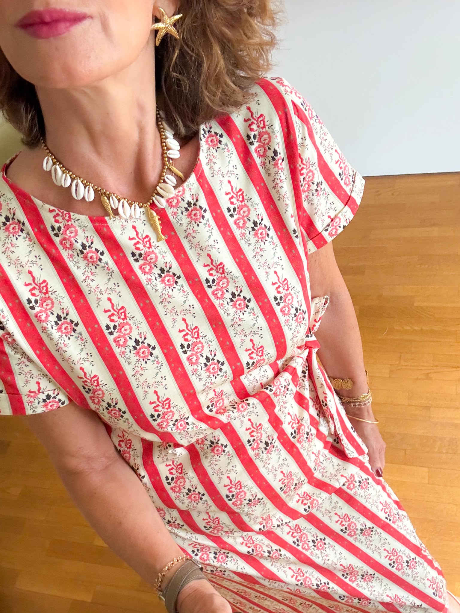 Robe fleurs longue de la capsule fantaisie L 40/42