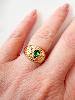 Bague Ophélie verte doré