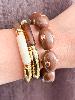 Bracelet Olivia marron doré