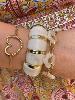 Bracelet Soa crème doré