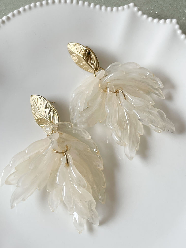 Boucles Milie blanc doré
