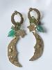 Boucles Lune verte doré