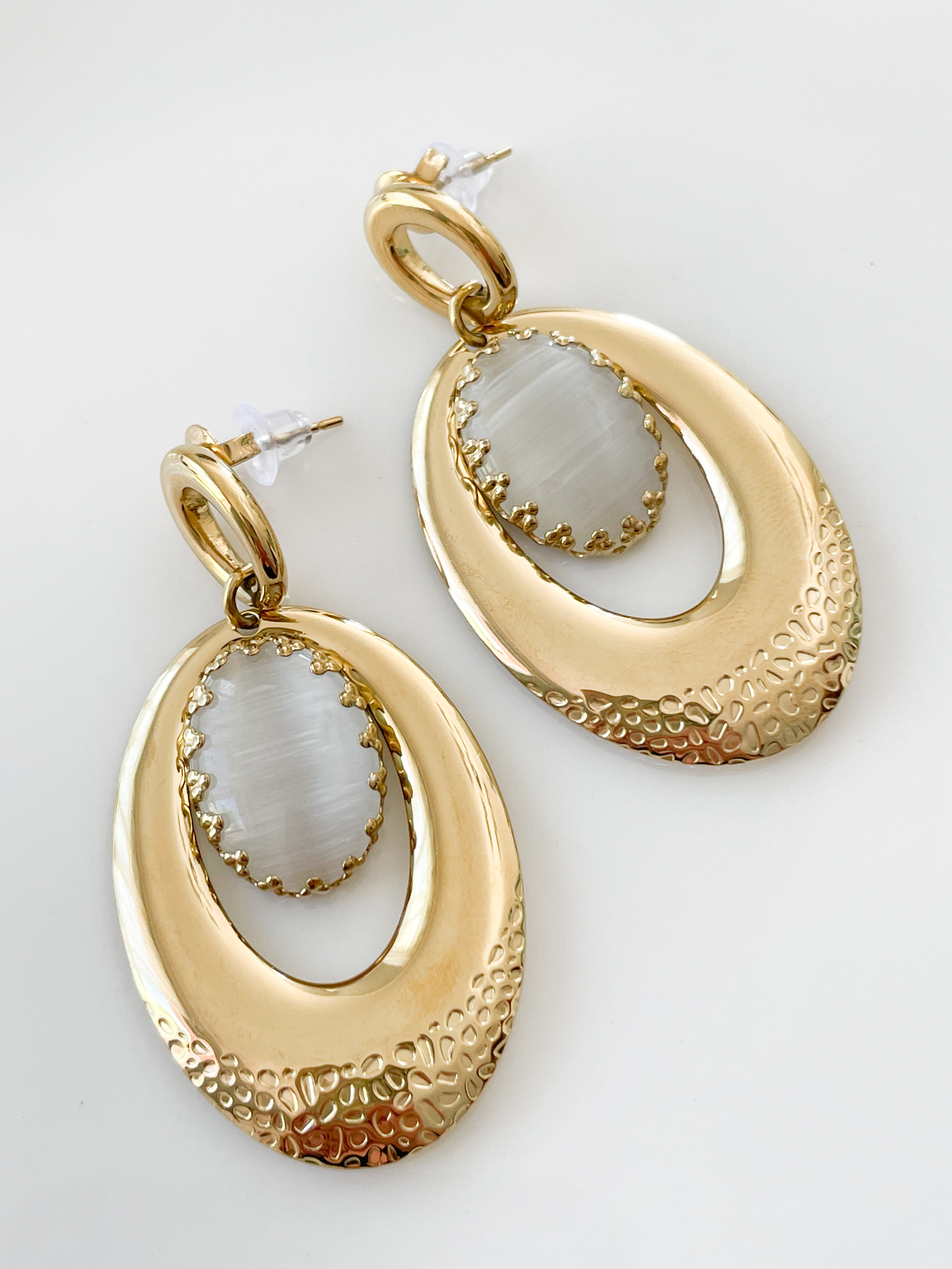 Boucles  Cyrielle beige doré
