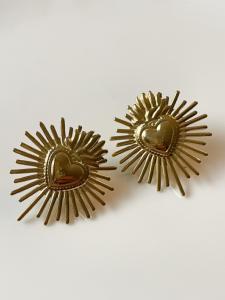 Boucles puce Ex voto doré