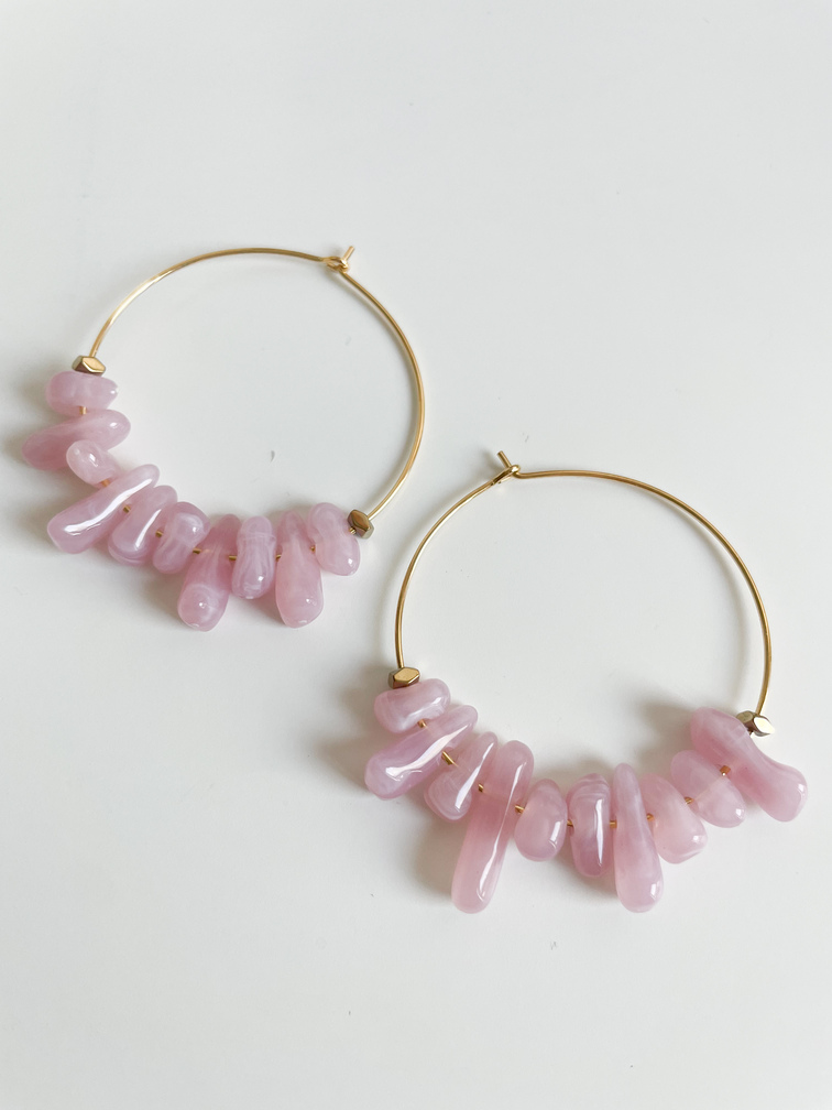 boucles Béa rose doré