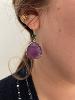 Boucles pierres Gabrielle violet doré