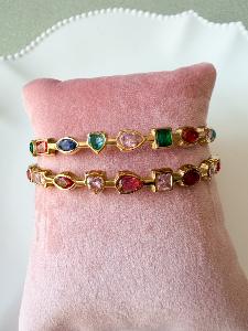 Bracelet jonc Bella rose doré