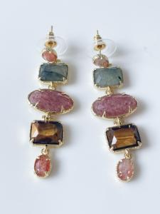 Boucles Jaipur small gris doré