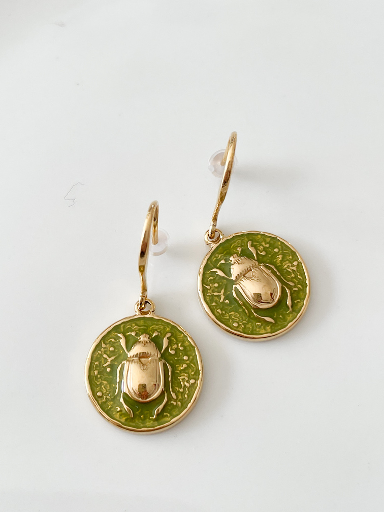 Boucles Scarabée doré