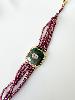 Bracelet Rosie violet et vert doré