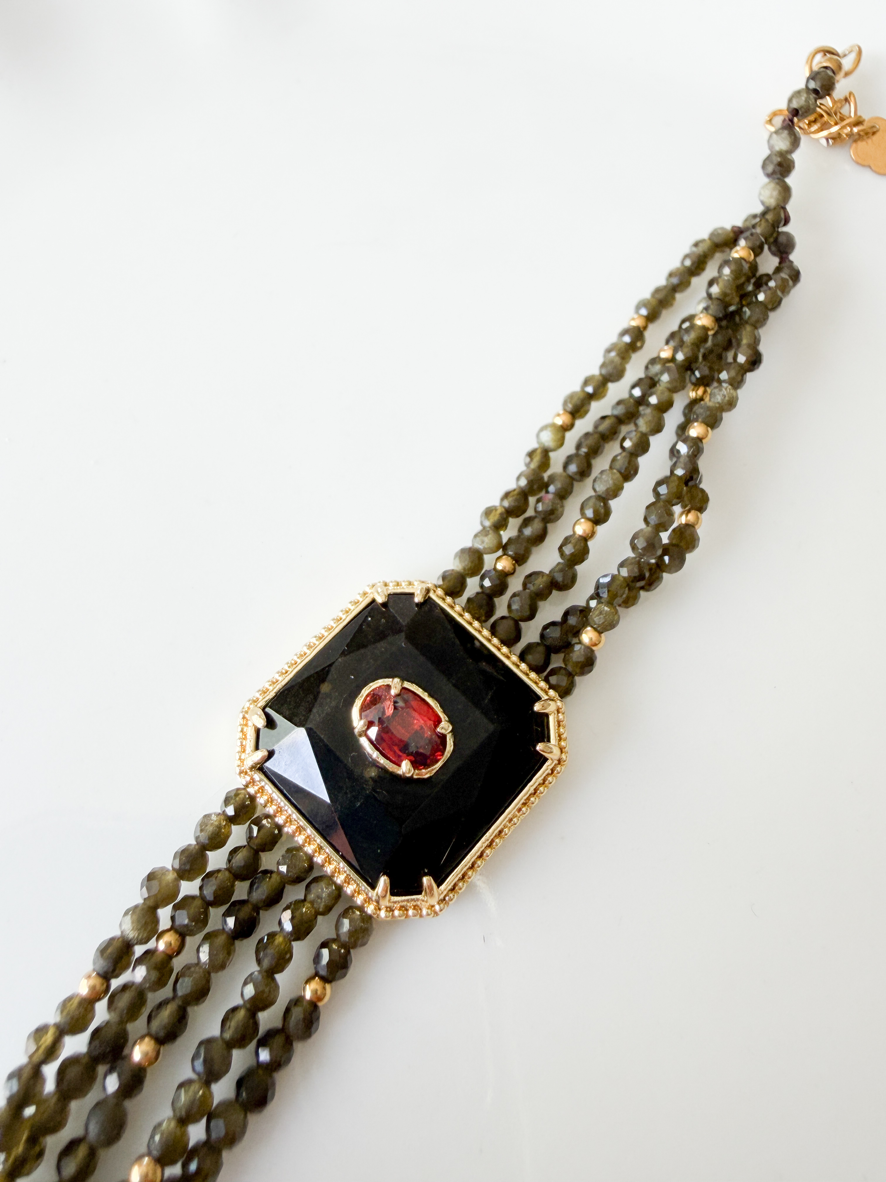 Bracelet Rosie noir doré