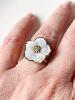 Bague Nacre blanc doré